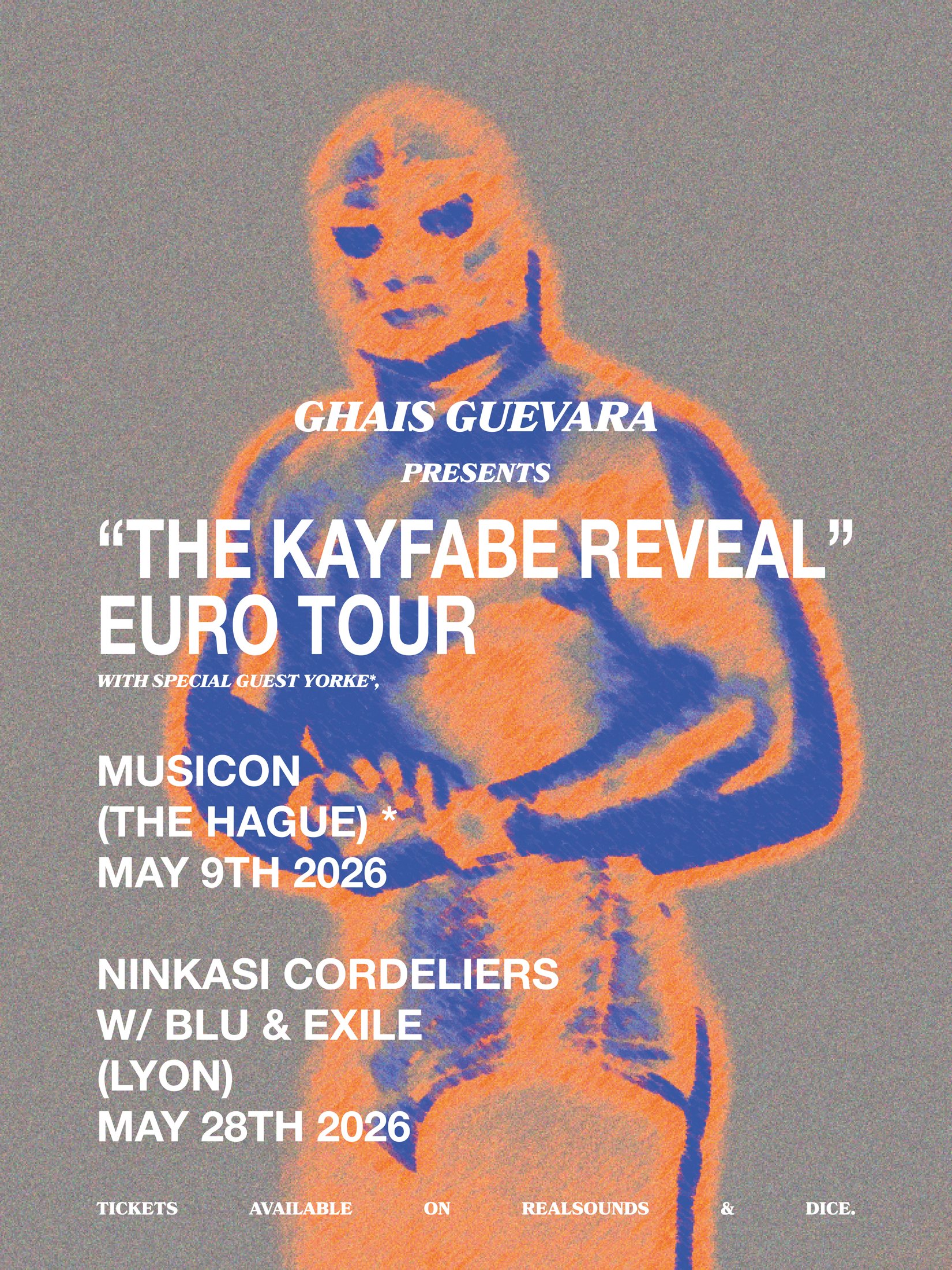 The Kayfabe Reveal Euro Tour additional dates poster